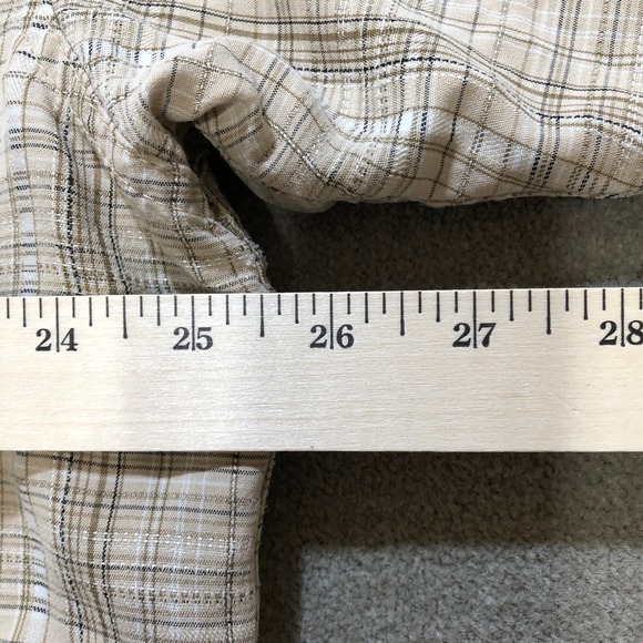 Gander Mountain Guide Series Mens Shirt Extra Large Khaki Plaid Short Sleeve - Picture 7 of 7